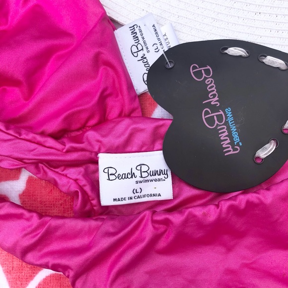 SOLD/// NWT beach bunny bikini Fly Me To the moon in pink extremely RARE; L set - Picture 8 of 16